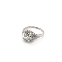 VINTAGE MID CENTURY ERA 1.59 CARAT DIAMOND PLATINUM RING