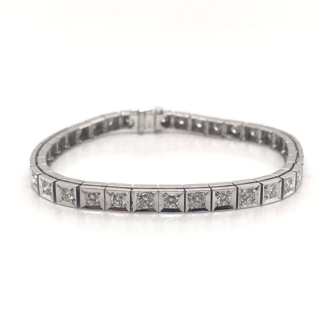 VINTAGE 3.0CTW DIAMOND TENNIS BRACELET