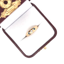 PETITE VICTORIAN 0.04 DTW DIAMOND AND SAPPHIRE RING