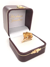 VINTAGE RETRO CITRINE COCKTAIL RING