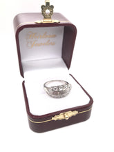 MID CENTURY MULTI CUT DIAMOND AND PLATINUM RING