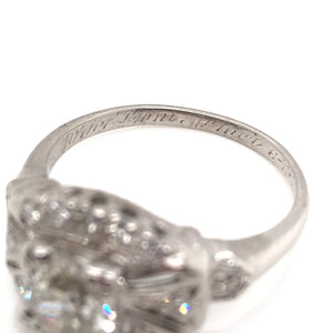 ANTIQUE ART DECO (1937) 0.80 CARAT DIAMOND RING
