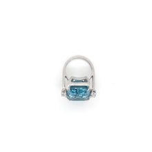 VINTAGE MID CENTURY SANTA MARIA AQUAMARINE AND DIAMOND COCKTAIL RING