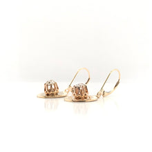 MID CENTURY 0.75 CARAT BUTTERCUP STYLE DIAMOND EARRINGS