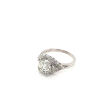 VINTAGE MID CENTURY ERA 1.59 CARAT DIAMOND PLATINUM RING