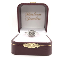 ANTIQUE ART DECO 0.20 CARAT DIAMOND PLATINUM FILIGREE RING