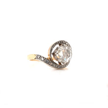 ANTIQUE FRENCH ORIGIN ART NOUVEAU ROSE CUT DIAMOND RING