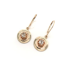 MID CENTURY 0.75 CARAT BUTTERCUP STYLE DIAMOND EARRINGS