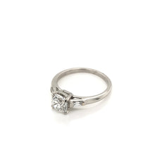 ANTIQUE ART DECO 0.91 CARAT OLD MINE CUT DIAMOND PLATINUM SOLITAIRE RING