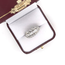 MID CENTURY MULTI CUT DIAMOND AND PLATINUM RING