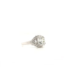 VINTAGE MID CENTURY ERA 1.59 CARAT DIAMOND PLATINUM RING