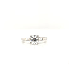 ANTIQUE ART DECO 0.91 CARAT OLD MINE CUT DIAMOND PLATINUM SOLITAIRE RING