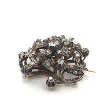 ANTIQUE GEORGIAN FLORAL BROOCH FEATURING 3 CARATS DTW OF ANTIQUE DIAMONDS