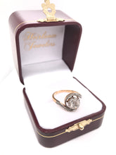ANTIQUE FRENCH ORIGIN ART NOUVEAU ROSE CUT DIAMOND RING