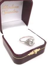 VINTAGE MID CENTURY ERA 1.59 CARAT DIAMOND PLATINUM RING