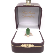 MID CENTURY JADE NAVETTE RING