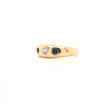 PETITE VICTORIAN 0.04 DTW DIAMOND AND SAPPHIRE RING