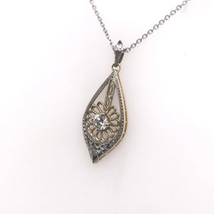 ANTIQUE TWO TONED DIAMOND PENDANT