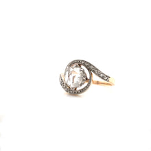 ANTIQUE FRENCH ORIGIN ART NOUVEAU ROSE CUT DIAMOND RING