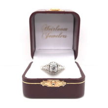 ANTIQUE ART DECO FILIGREE SOLITAIRE STYLE DIAMOND RING