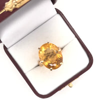 VINTAGE RETRO CITRINE COCKTAIL RING