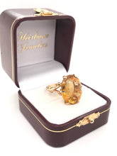 VINTAGE RETRO CITRINE COCKTAIL RING