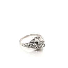 ANTIQUE ART DECO 0.65 CARAT DIAMOND SOLITAIRE STYLE FILIGREE RING