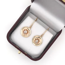 MID CENTURY 0.75 CARAT BUTTERCUP STYLE DIAMOND EARRINGS