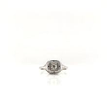 ANTIQUE ART DECO 0.20 CARAT DIAMOND PLATINUM FILIGREE RING