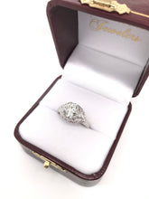 VINTAGE MID CENTURY ERA 1.59 CARAT DIAMOND PLATINUM RING