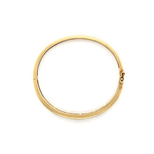 VINTAGE CHANNEL SET RUBY AND DIAMOND GOLD BANGLE