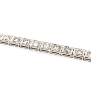 ANTIQUE ART DECO 3.5 CARAT DTW DIAMOND LINE BRACELET