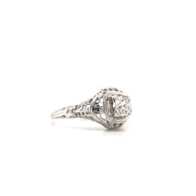 ANTIQUE ART DECO FILIGREE SOLITAIRE STYLE DIAMOND RING