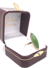 MID CENTURY JADE NAVETTE RING