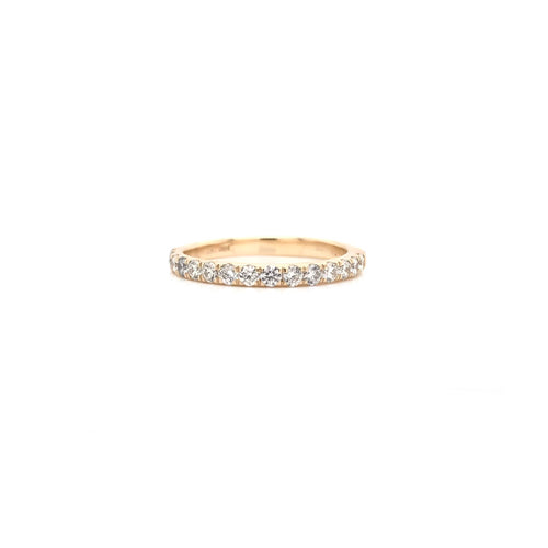 CONTEMPORARY 0.47 CARAT DTW DIAMOND AND GOLD BAND