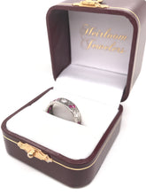 ANTIQUE ART DECO RUBY AND DIAMOND FILIGREE ETERNITY BAND