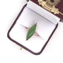 MID CENTURY JADE NAVETTE RING