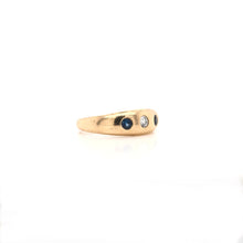 PETITE VICTORIAN 0.04 DTW DIAMOND AND SAPPHIRE RING