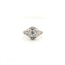 ANTIQUE ART DECO 0.65 CARAT DIAMOND SOLITAIRE STYLE FILIGREE RING