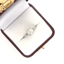 ANTIQUE ART DECO 0.85 CARAT DIAMOND FILIGREE RING