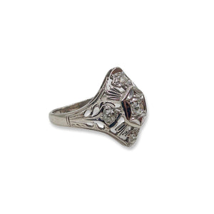 10K EDWARDIAN OLD MINE CUT DIAMOND RING