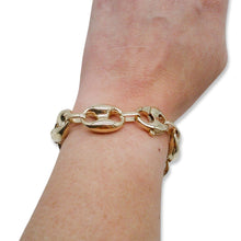 14K VINTAGE PUFF LINK BRACELET